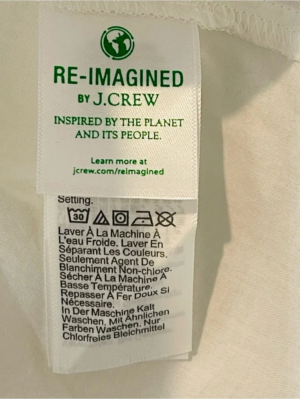 J. Crew White Cotton Split-Neck Peasant Blouse